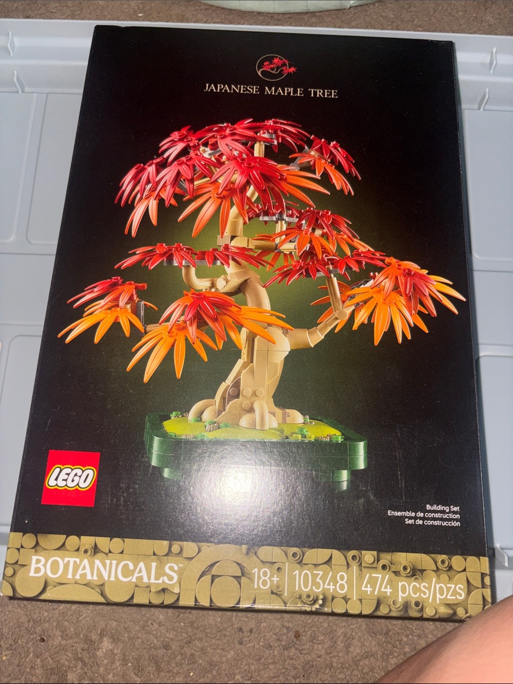 LEGO Japanese Maple Tree Bonsai - Red & Orange Leaves with Tan Trunk